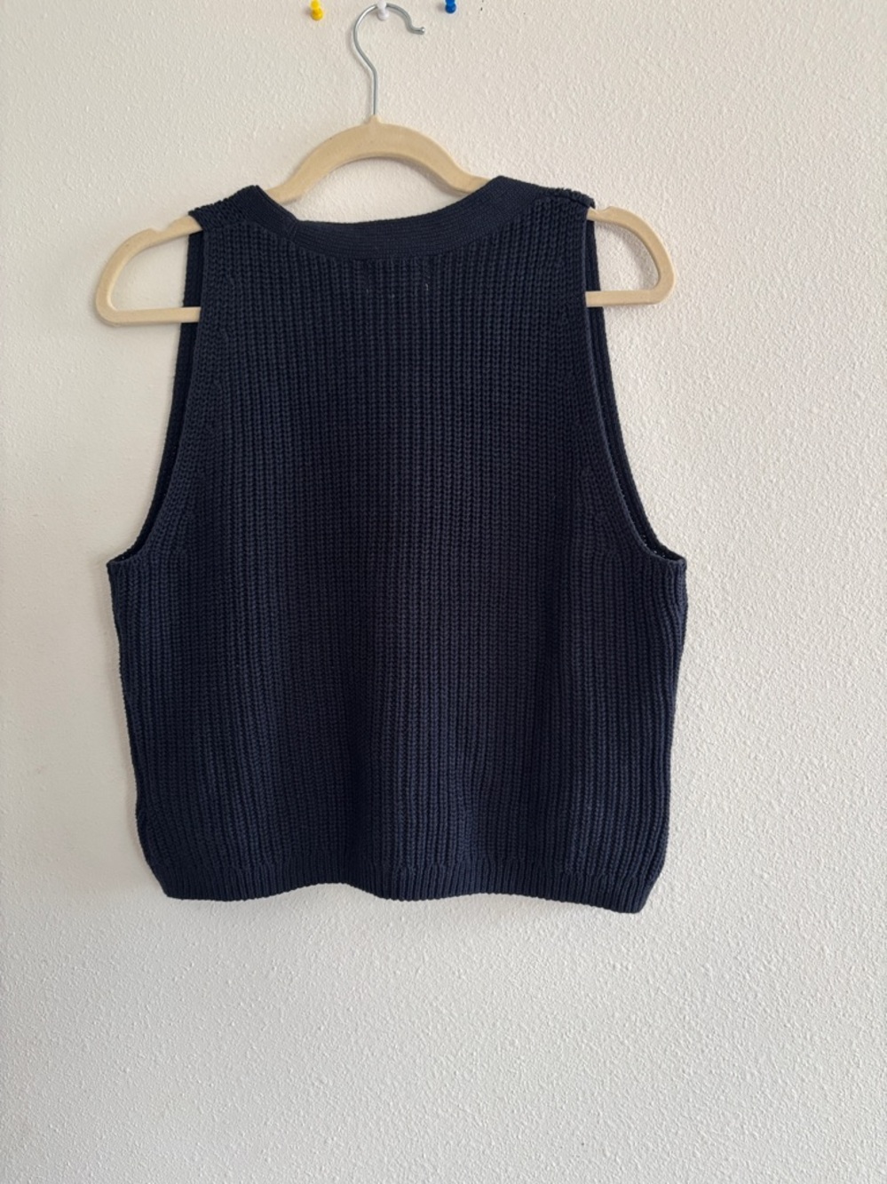 Universal Thread Navy Ribbed Button-Front Sweater Vest - Picture 3 of 3